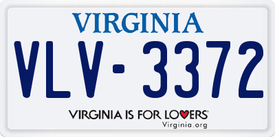 VA license plate VLV3372