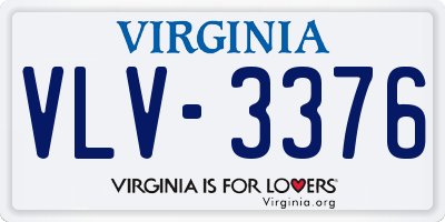 VA license plate VLV3376