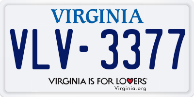VA license plate VLV3377