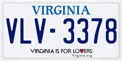 VA license plate VLV3378