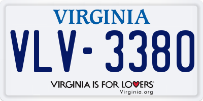 VA license plate VLV3380
