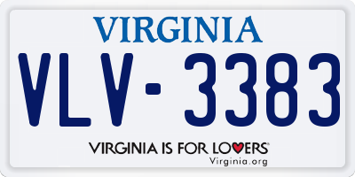 VA license plate VLV3383