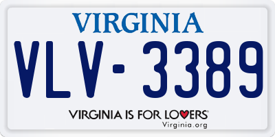 VA license plate VLV3389