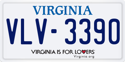 VA license plate VLV3390