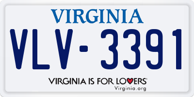 VA license plate VLV3391