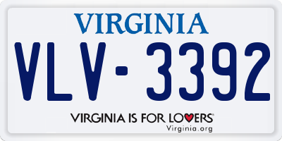 VA license plate VLV3392