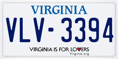 VA license plate VLV3394