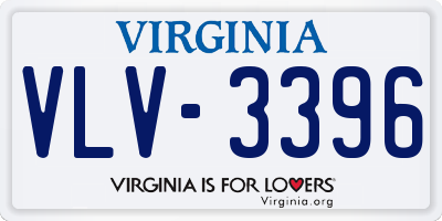 VA license plate VLV3396