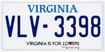 VA license plate VLV3398