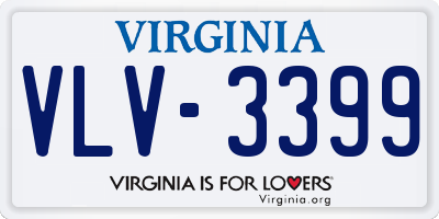 VA license plate VLV3399