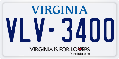 VA license plate VLV3400