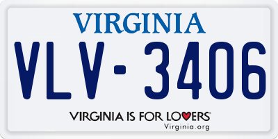 VA license plate VLV3406