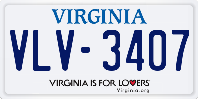 VA license plate VLV3407