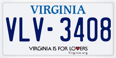 VA license plate VLV3408