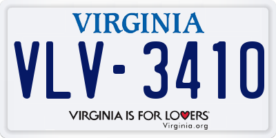 VA license plate VLV3410