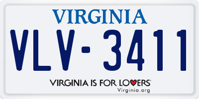 VA license plate VLV3411