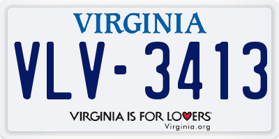VA license plate VLV3413