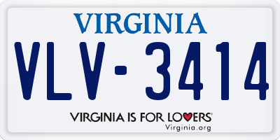 VA license plate VLV3414