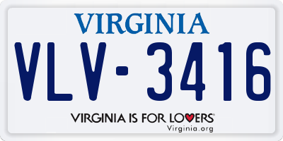 VA license plate VLV3416