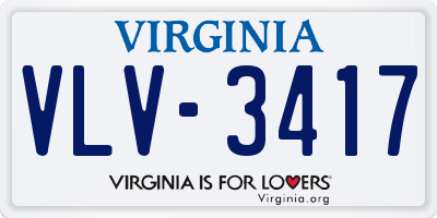 VA license plate VLV3417