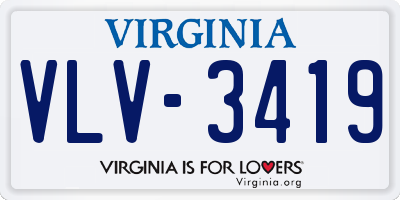 VA license plate VLV3419