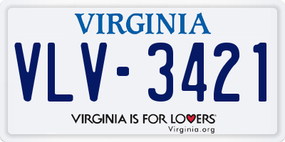 VA license plate VLV3421