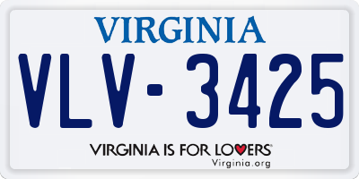 VA license plate VLV3425