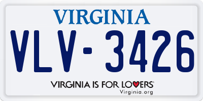 VA license plate VLV3426