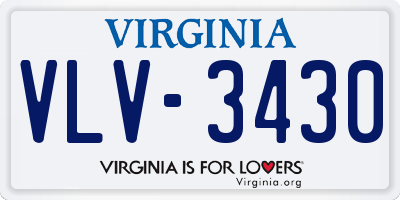 VA license plate VLV3430