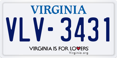 VA license plate VLV3431