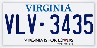 VA license plate VLV3435
