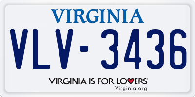 VA license plate VLV3436