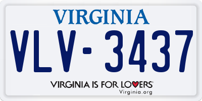 VA license plate VLV3437