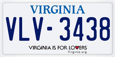 VA license plate VLV3438