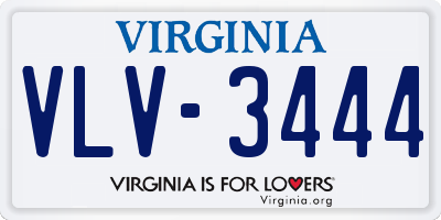 VA license plate VLV3444