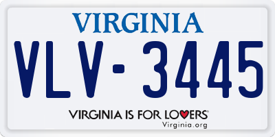 VA license plate VLV3445