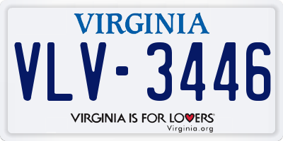 VA license plate VLV3446