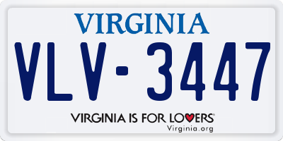 VA license plate VLV3447