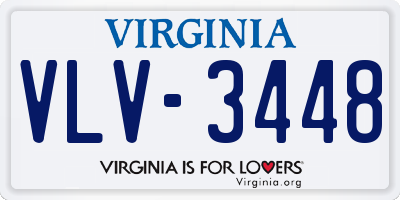 VA license plate VLV3448