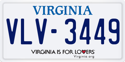 VA license plate VLV3449