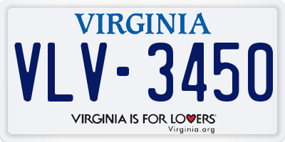 VA license plate VLV3450