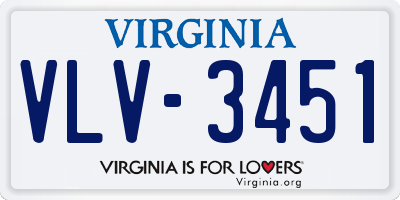 VA license plate VLV3451