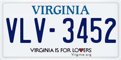 VA license plate VLV3452
