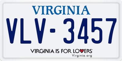 VA license plate VLV3457