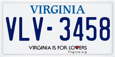 VA license plate VLV3458