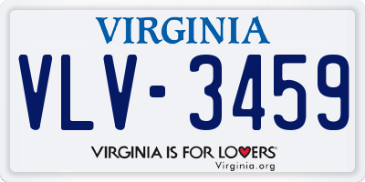 VA license plate VLV3459