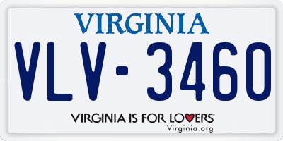 VA license plate VLV3460
