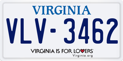 VA license plate VLV3462