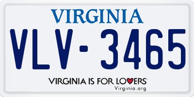 VA license plate VLV3465