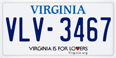 VA license plate VLV3467